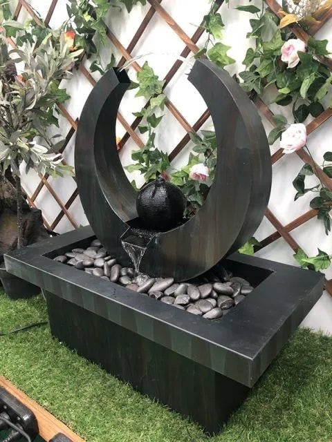 Modern Abstract Sphere Water Feature