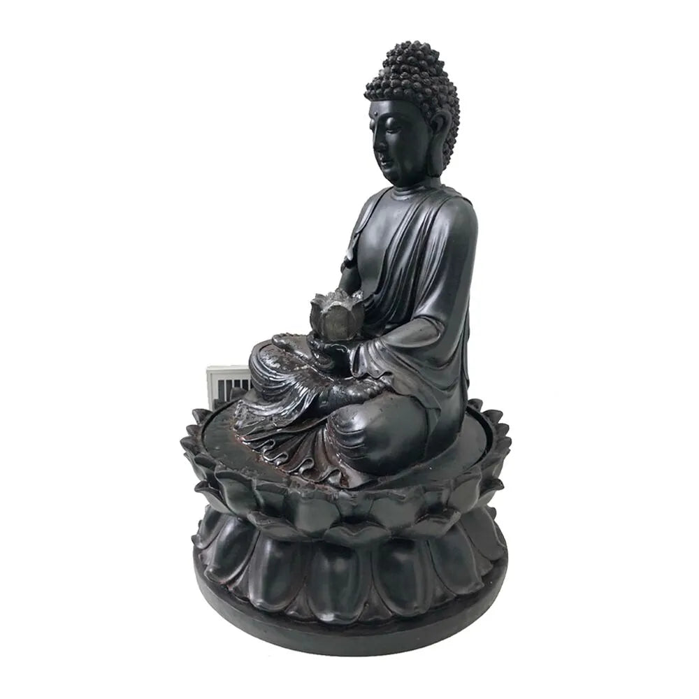 Solar powered Buddha LED Light Water Feature