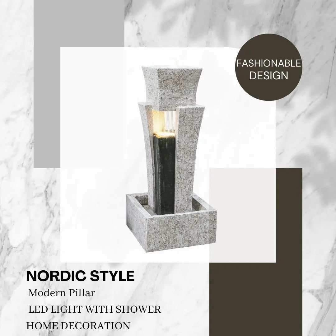 Modern Rain Curtain Water Feature With LED Light