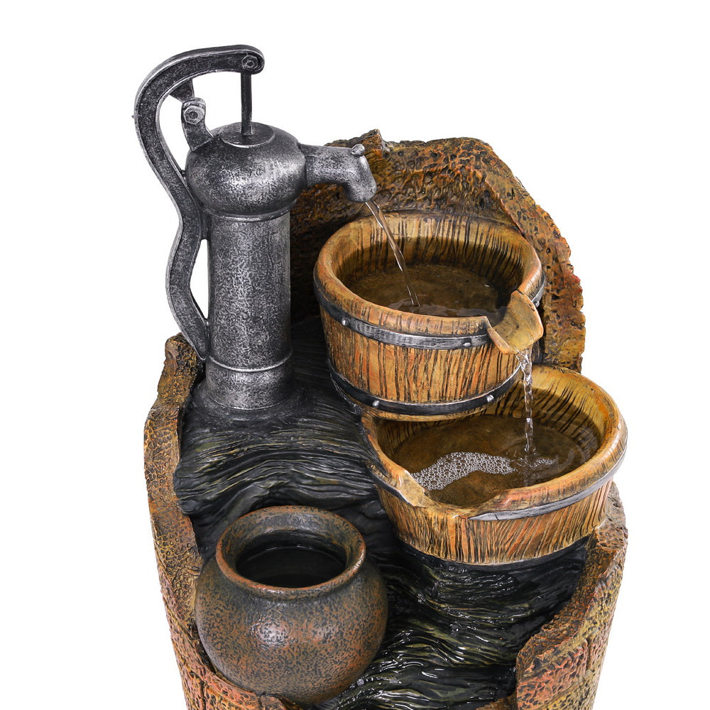 Rustic Solar powered cascading Water Feature