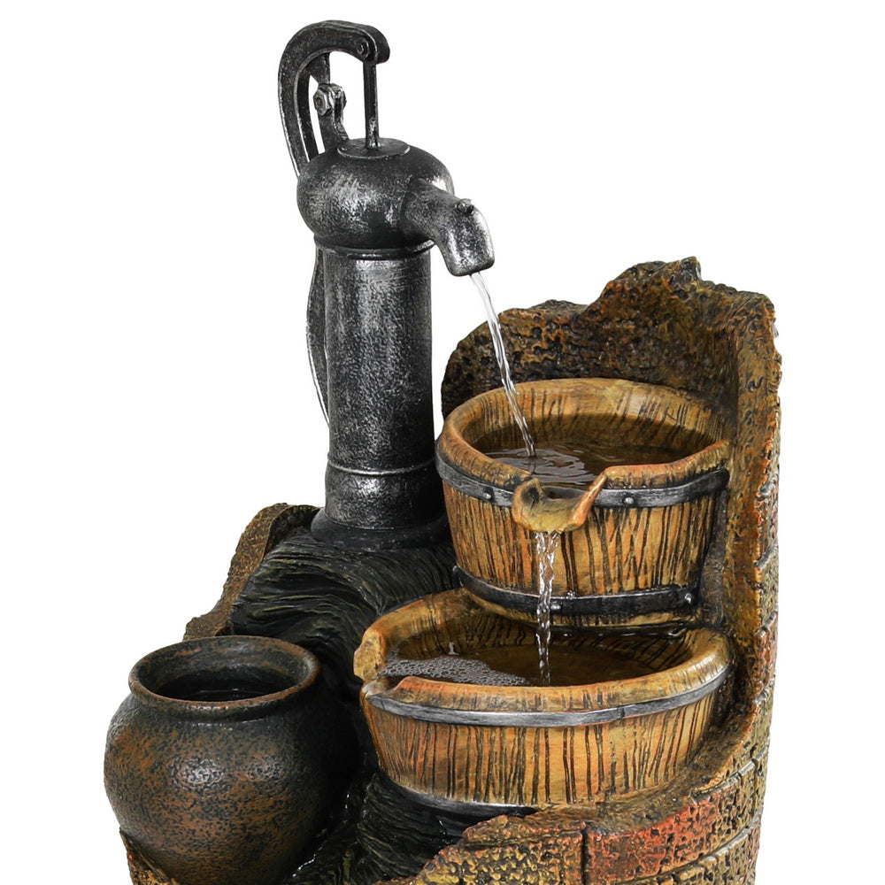 Rustic Solar powered cascading Water Feature