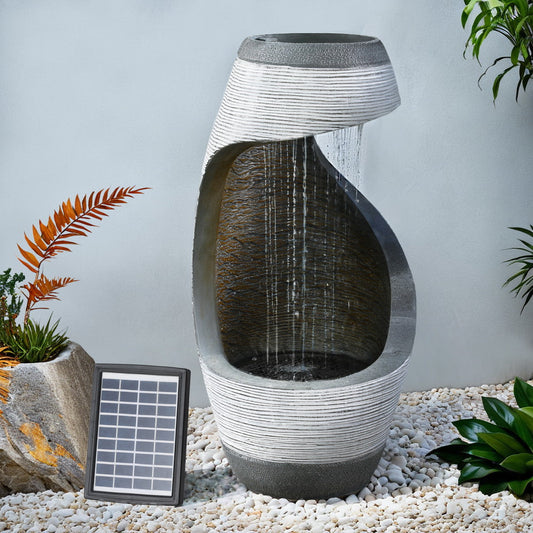 Modern Solar Wall water Feature with Artistic Sculptural Design
