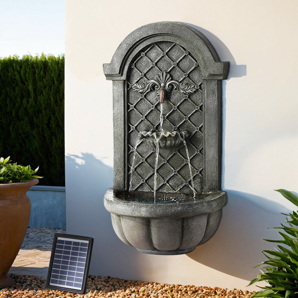Solar Powered Wall Mounted Stone Effect Water Feature
