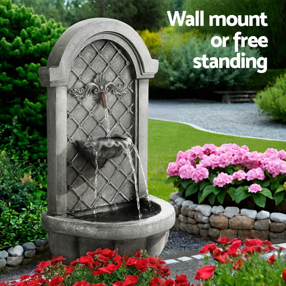 Solar Powered Wall Mounted Stone Effect Water Feature