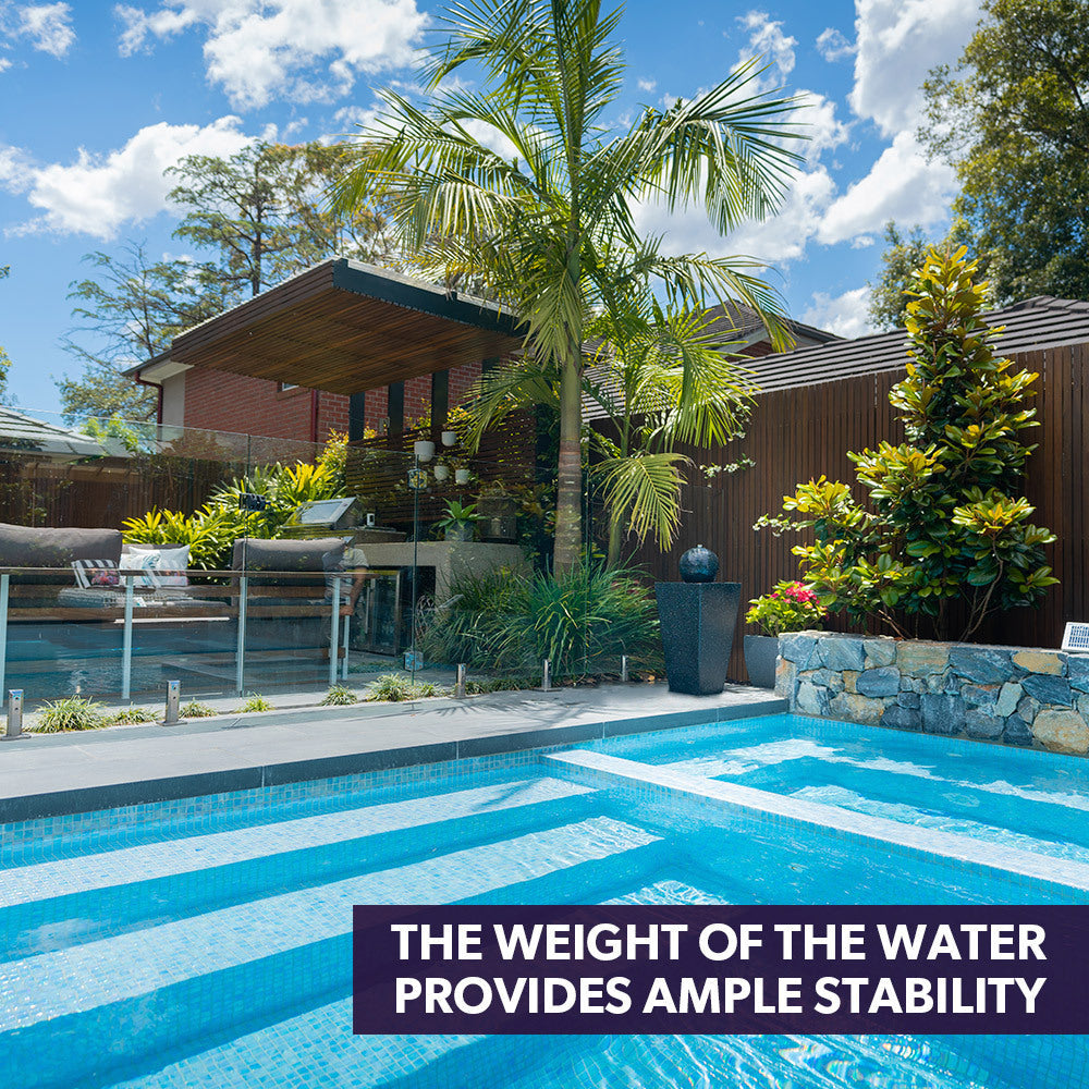 Modern Solar Sphere water feature in Stone Effect with LED