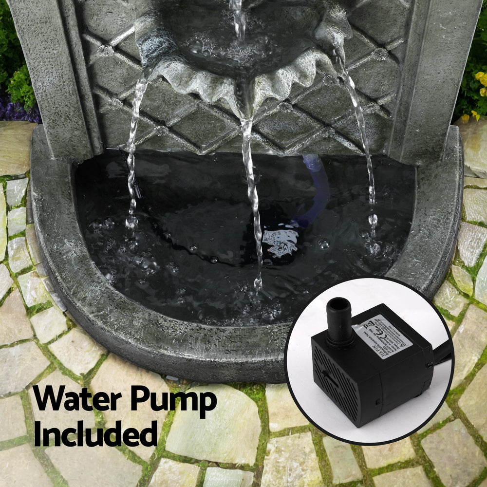 Solar Powered Wall Mounted Stone Effect Water Feature