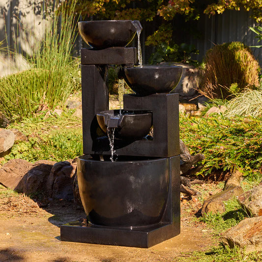 Cascading Heritage Modern Tiered Garden Water Feature