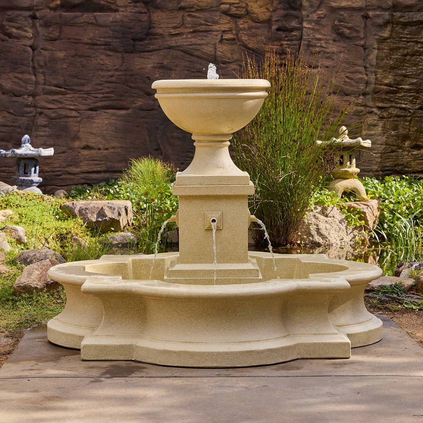 Olympia Sandstone Classic Tiered Water Fountain Feature