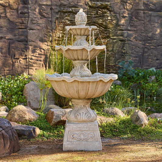 Fleur Decorative Tiered Garden Water Fountain Feature