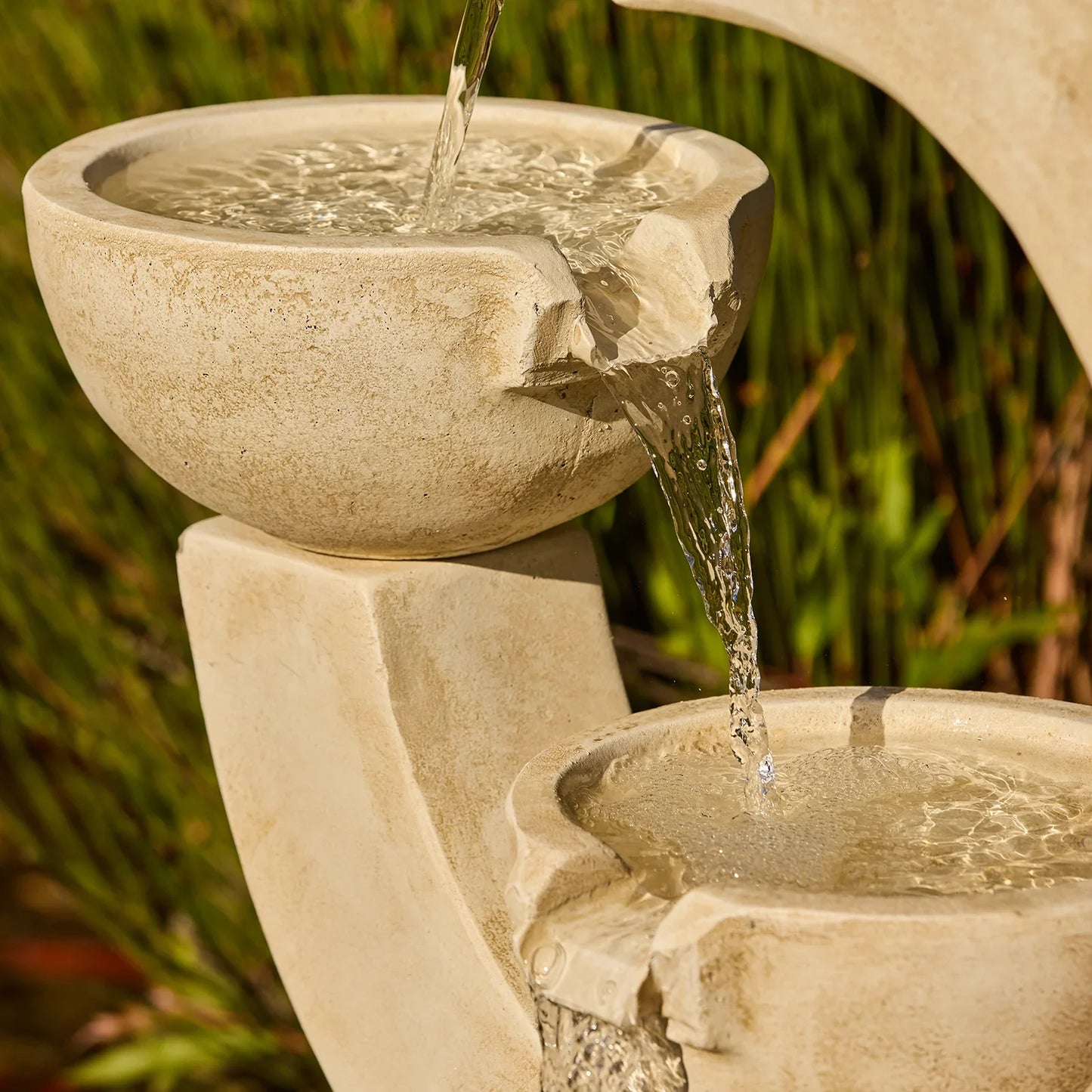 Crescent Modern Curved Garden Water Fountain Feature