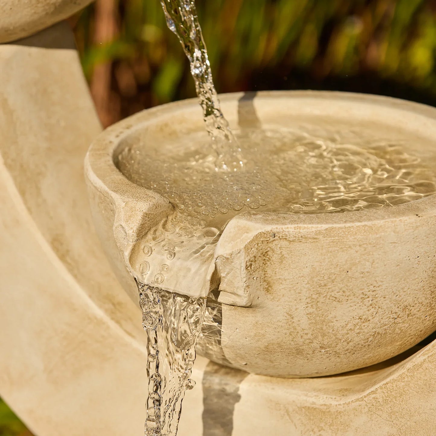 Crescent Modern Curved Garden Water Fountain Feature