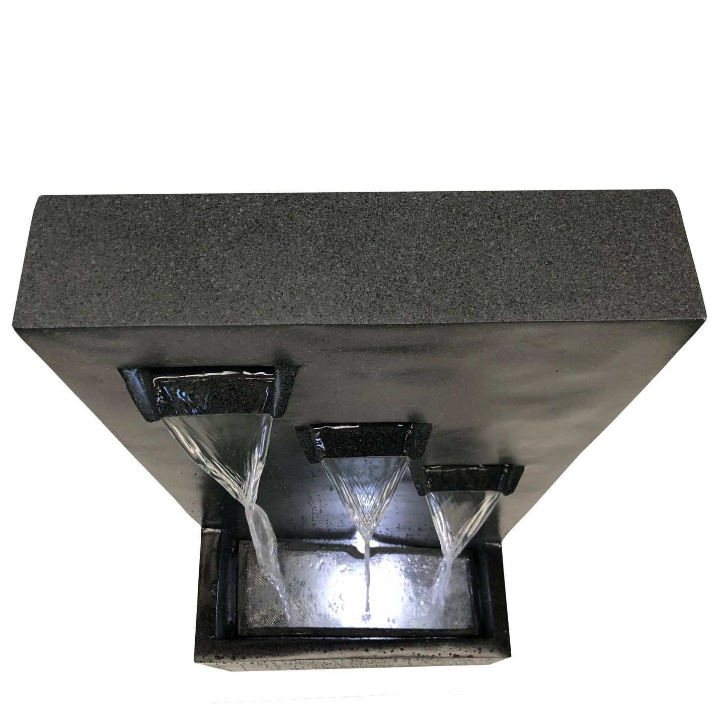 Modern 3 Spout Vertical LED Light Wall Water Feature