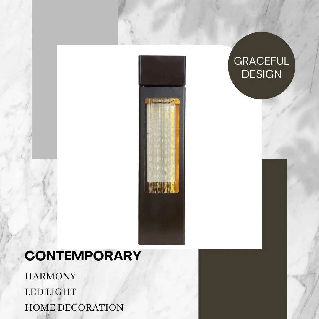 Modern Rain Curtain LED Lighting Wall Water Feature