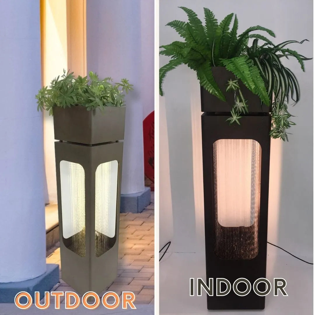 Modern Rain Curtain LED Lighting Wall Water Feature