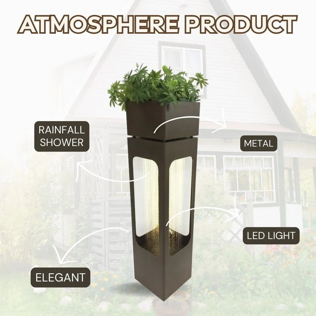 Modern Rain Curtain LED Lighting Wall Water Feature