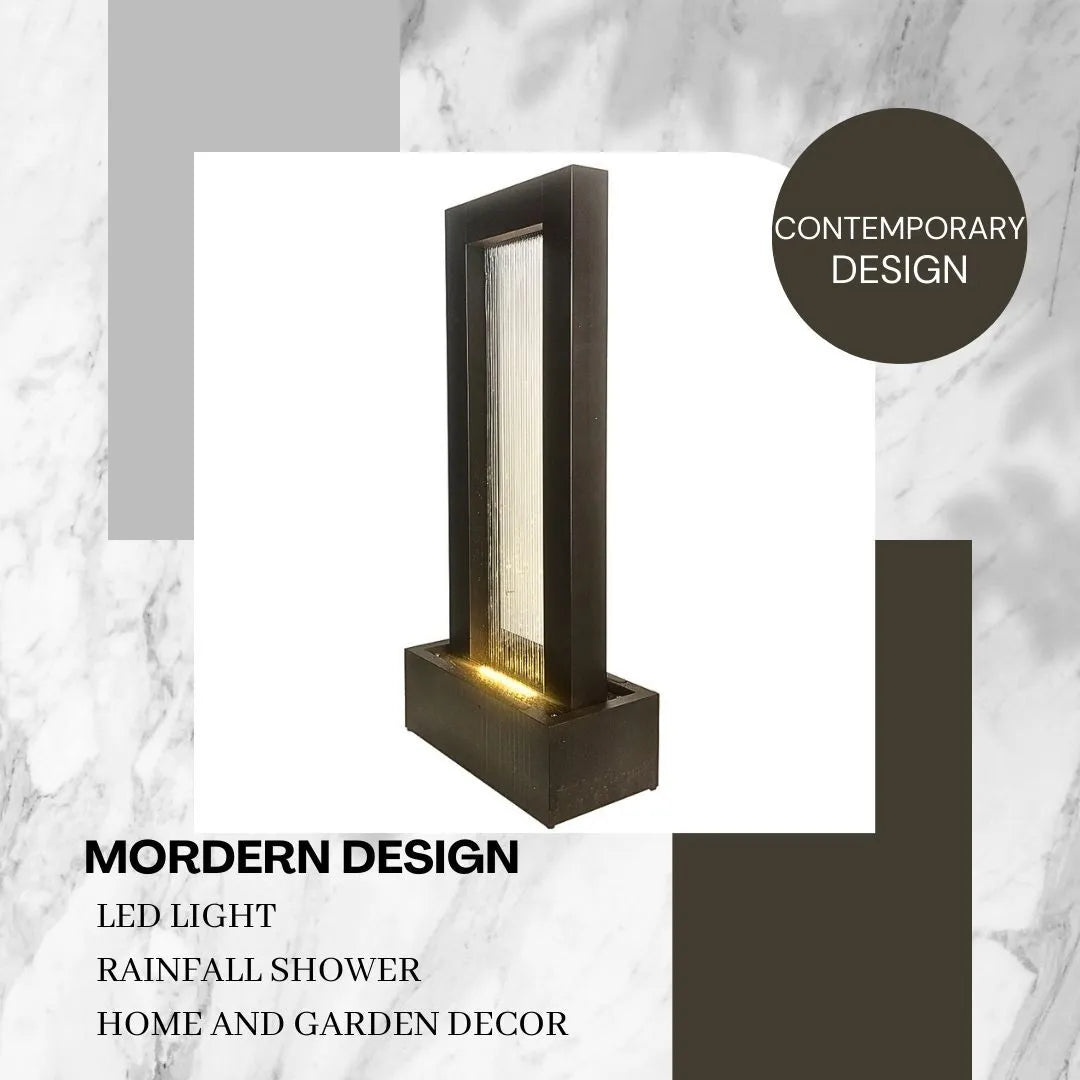 Modern Minimalist LED Lighting Water Feature