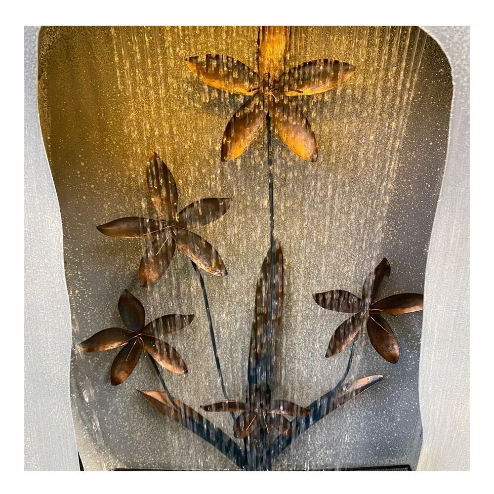 Abstract Rain Curtain LED Lighting Flower Water Feature