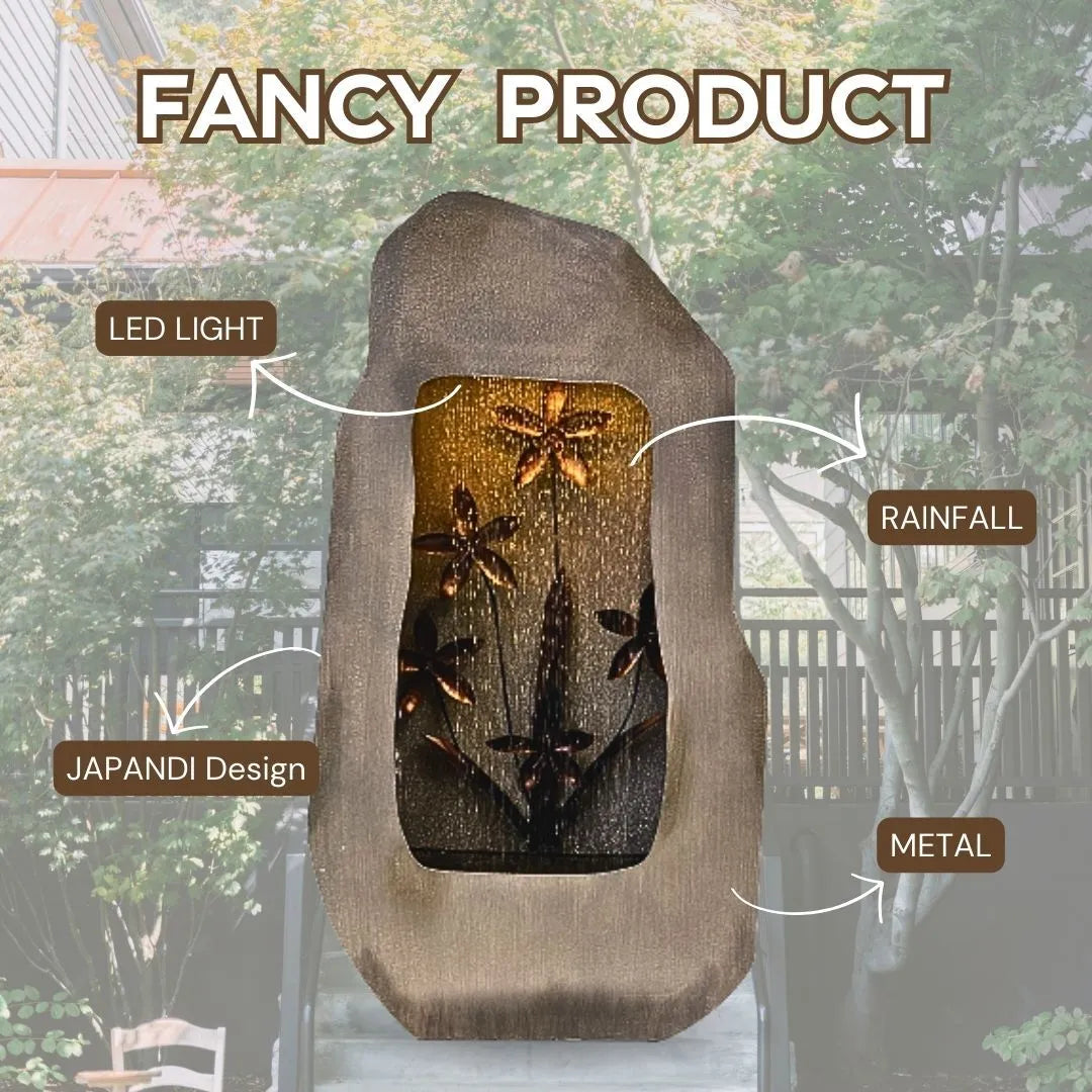 Abstract Rain Curtain LED Lighting Flower Water Feature