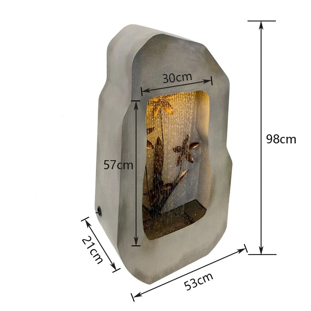 Abstract Rain Curtain LED Lighting Flower Water Feature