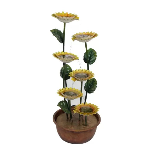 Decorative Cascading Sunflower Petal Water Feature