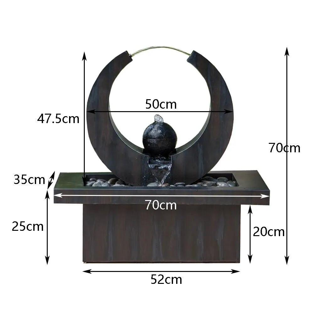 Modern Abstract Sphere Water Feature