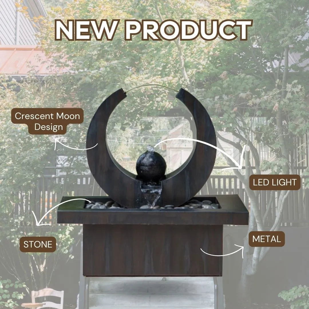 Modern Abstract Sphere Water Feature