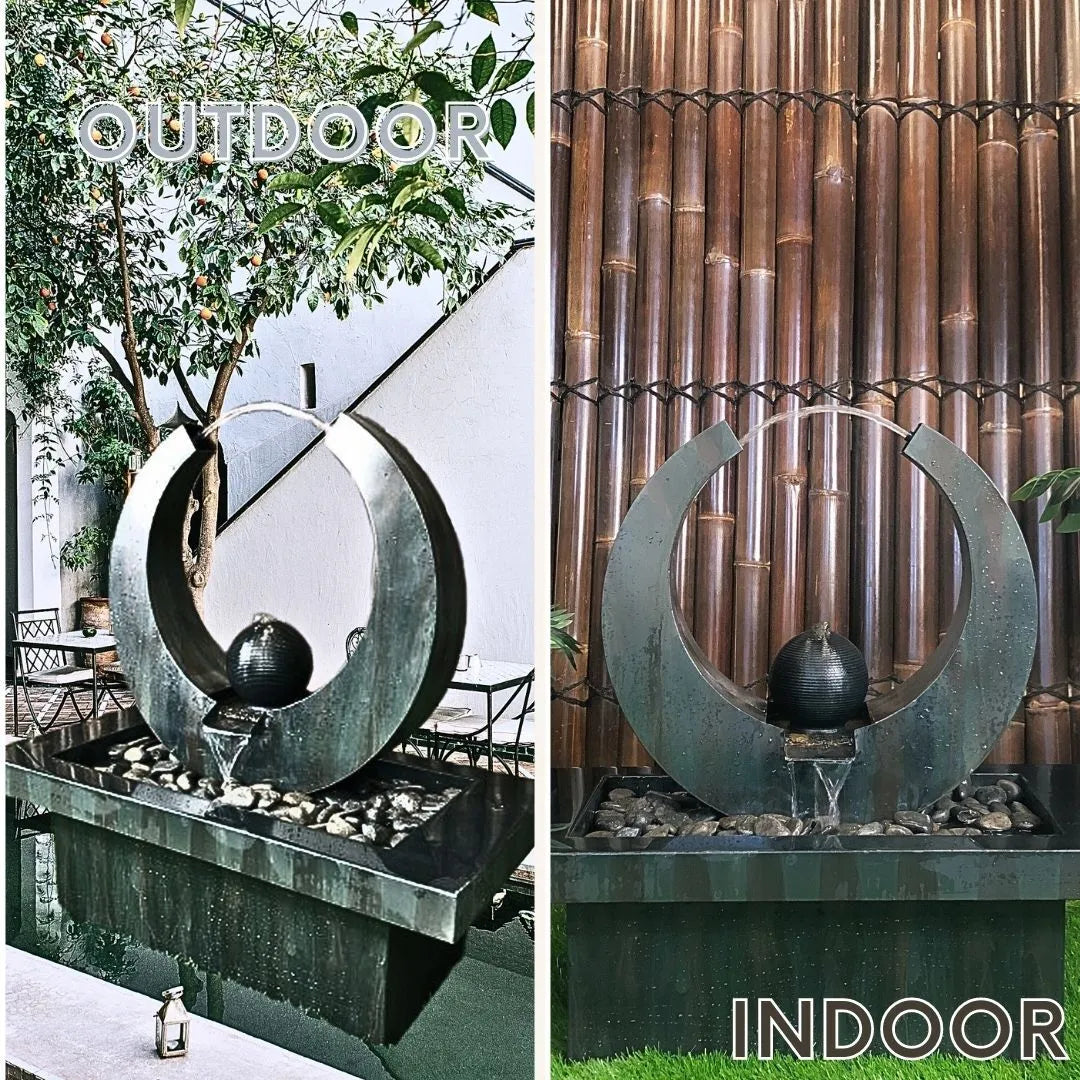 Modern Abstract Sphere Water Feature