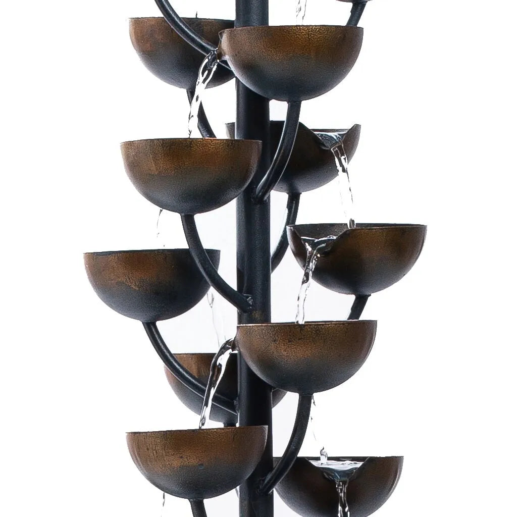 Cascading Vertical Bowls Tower Water Feature
