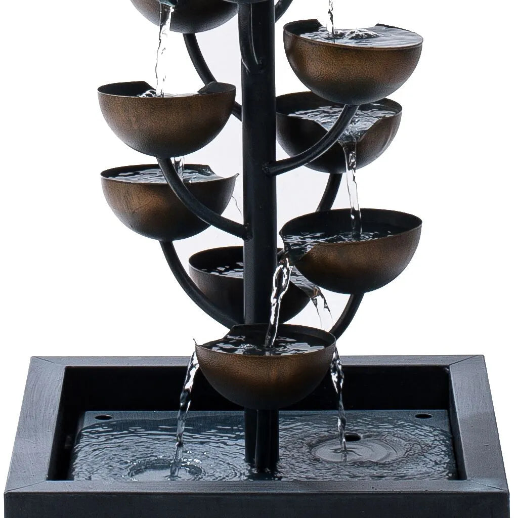 Cascading Vertical Bowls Tower Water Feature