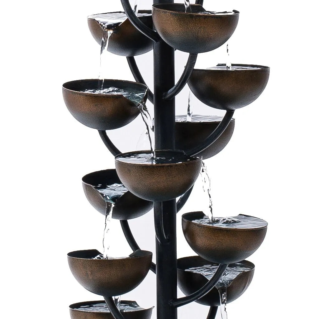 Cascading Vertical Bowls Tower Water Feature