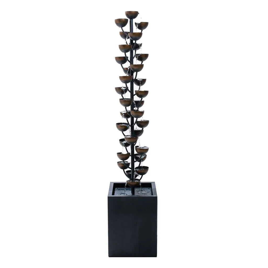 Cascading Vertical Bowls Tower Water Feature