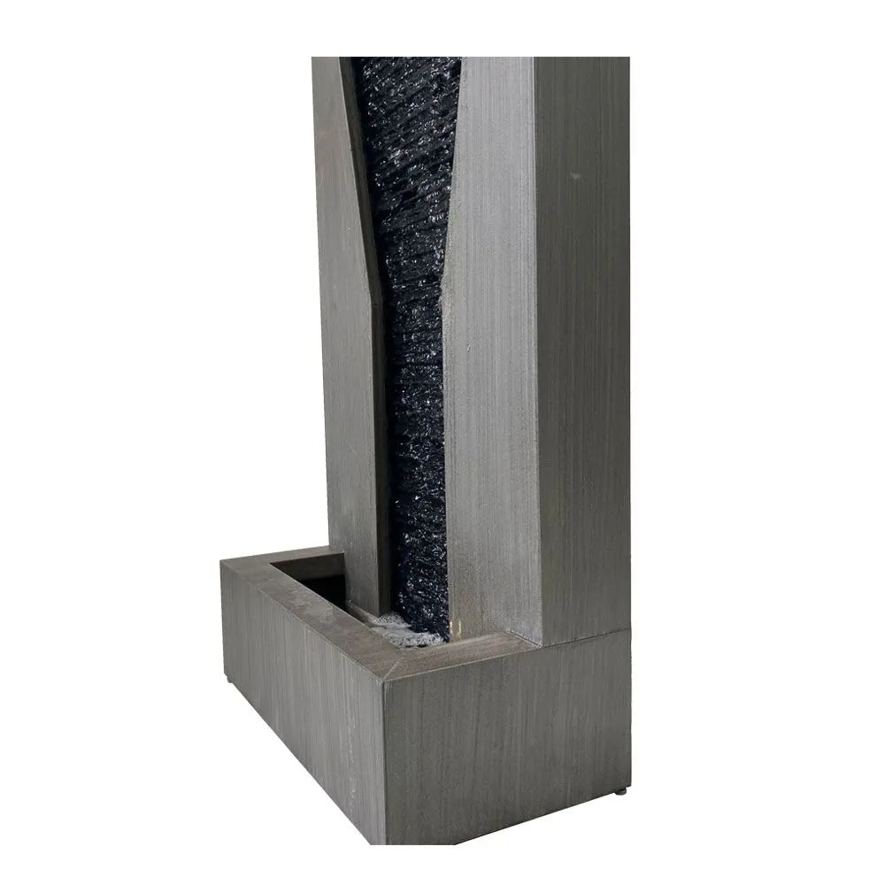 Modern Vertical Wall Water Feature with LED Lighting