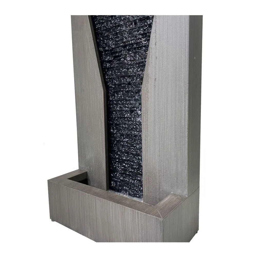 Modern Vertical Wall Water Feature with LED Lighting