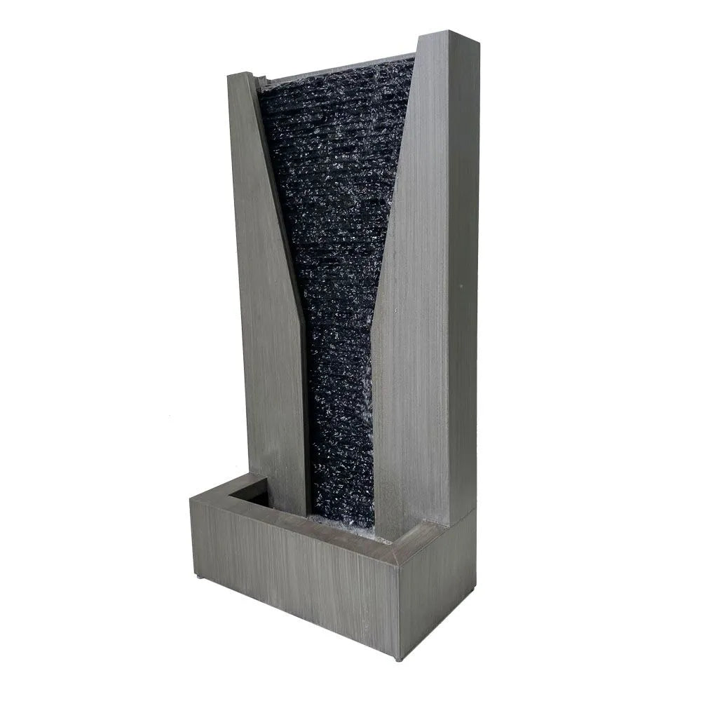 Modern Vertical Wall Water Feature with LED Lighting