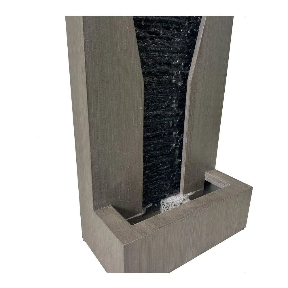 Modern Vertical Wall Water Feature with LED Lighting