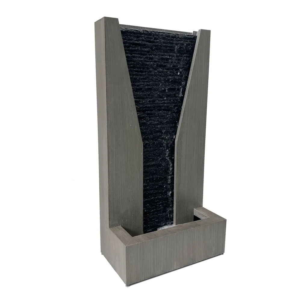 Modern Vertical Wall Water Feature with LED Lighting