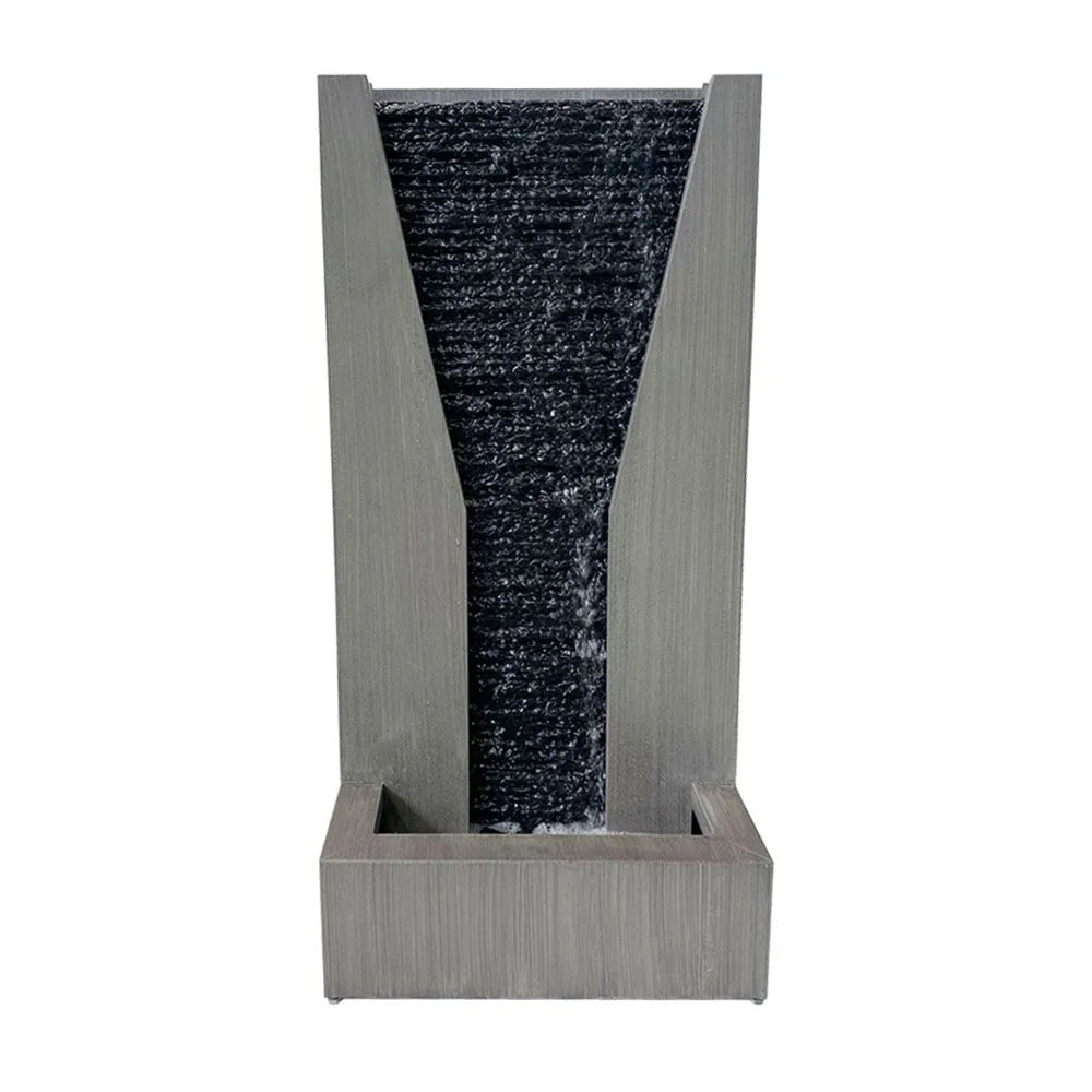 Modern Vertical Wall Water Feature with LED Lighting