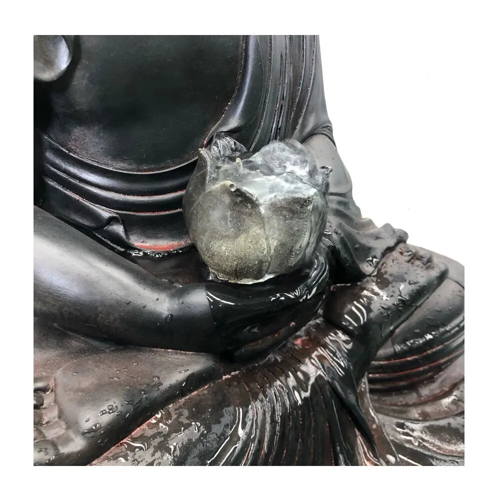 Solar powered Buddha LED Light Water Feature