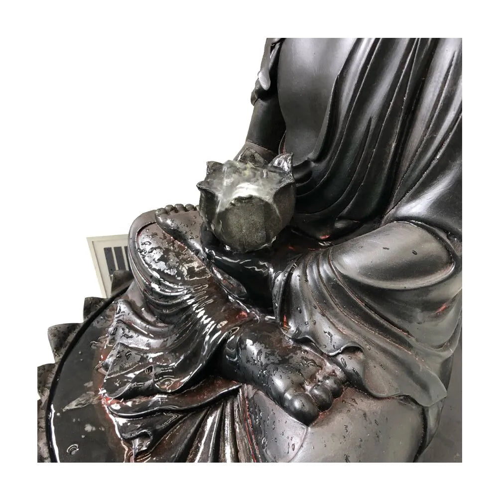 Solar powered Buddha LED Light Water Feature