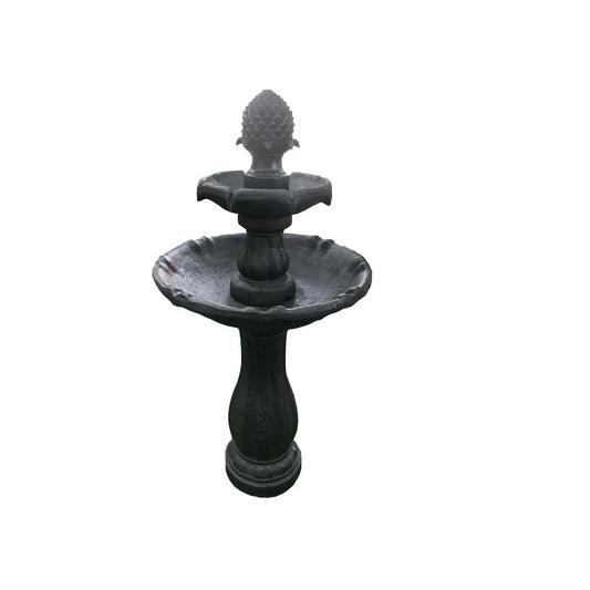 Solar Two Tier Dark Bird Bath Water Feature