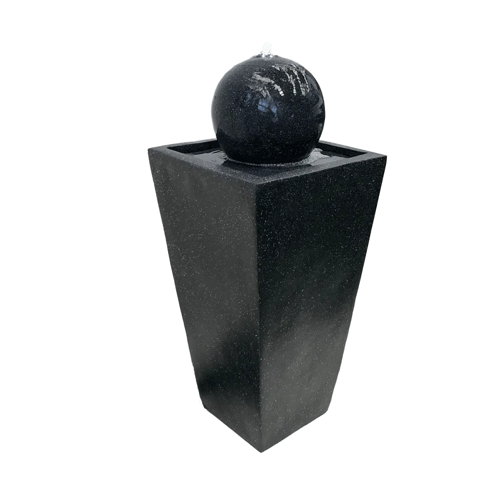 Solar Sphere Pedestal Water Feature with LED Light
