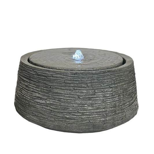 Bubbling Stone Finish LED Light Water Feature