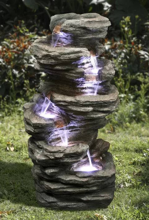 Driftora Rock Cascading LED Light Water Feature