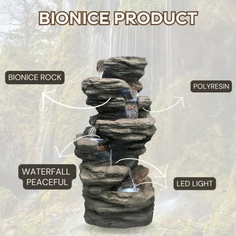 Driftora Rock Cascading LED Light Water Feature