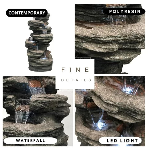 Driftora Rock Cascading LED Light Water Feature