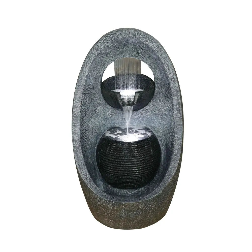 Modern Rain Curtain Bowl Water Feature with LED Light