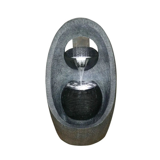 Modern Rain Curtain Bowl Water Feature with LED Light