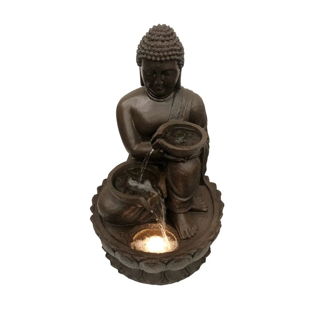 Buddha Cascading Bowls LED Light Water Feature