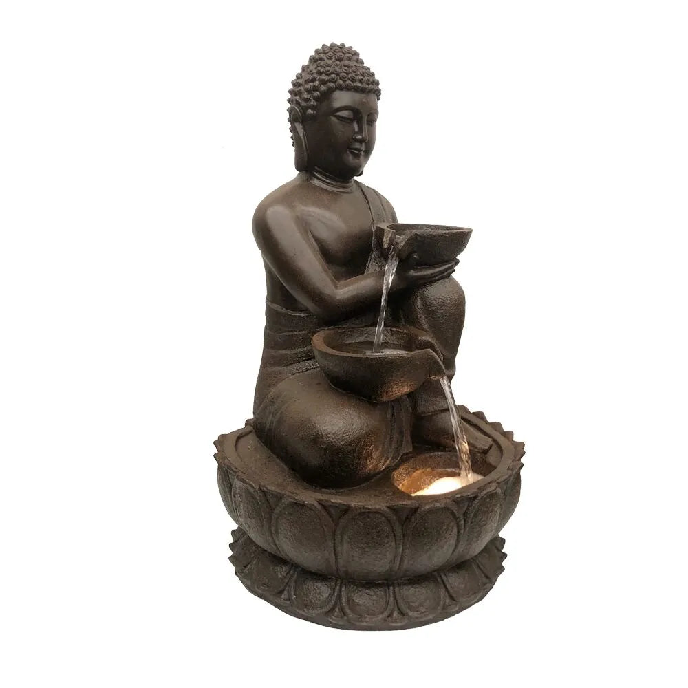 Buddha Cascading Bowls LED Light Water Feature