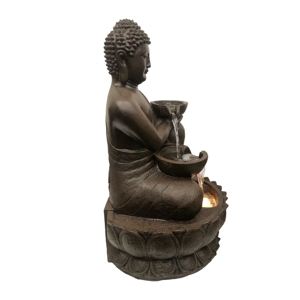 Buddha Cascading Bowls LED Light Water Feature
